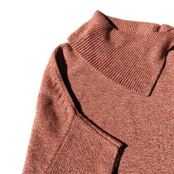 CAbi Tumeric Pullover Sweater Fold Over Neck 3011 - Picture 3 of 7